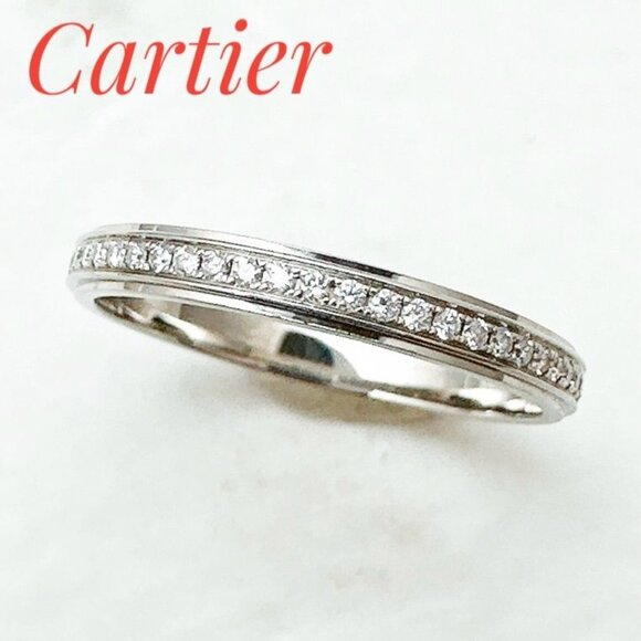 Cartier Jewelry - Cartier Damre Full Diamond Platinum Ring 49